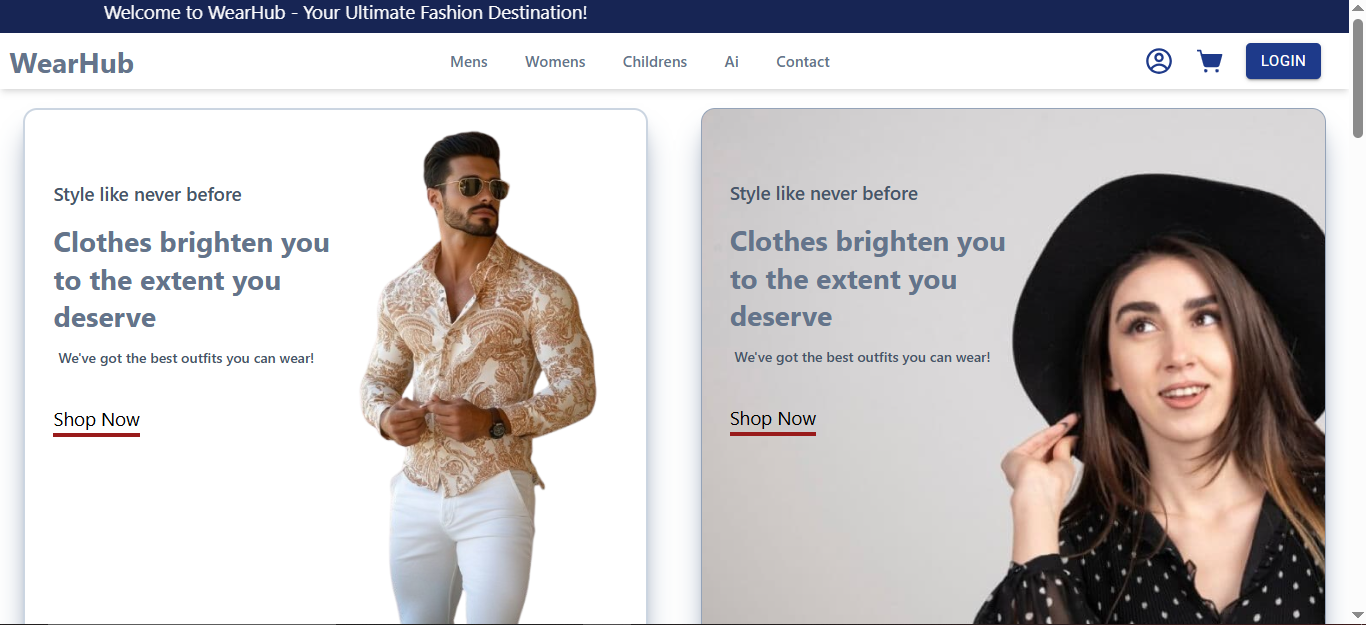 E-commerce Website with Ai Feshion Designer